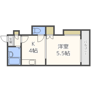 札幌市中央区北九条西のマンションの間取り