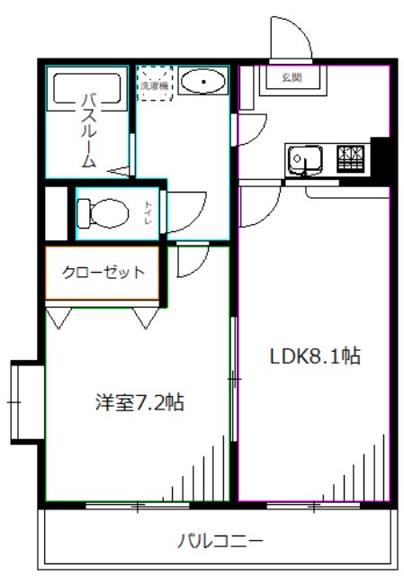 杉並区南荻窪のマンションの間取り