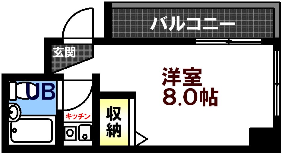 広島市西区東観音町のマンションの間取り