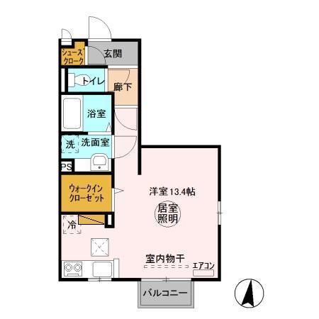 ひたちなか市大字田彦のアパートの間取り