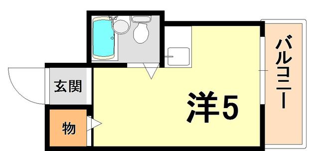 神戸市兵庫区西橘通のマンションの間取り