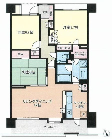 荒川区荒川のマンションの間取り