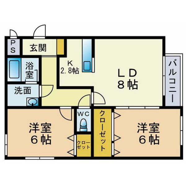 トレジャーキャッスル弐番館の間取り