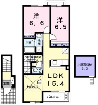 東近江市小脇町のアパートの間取り