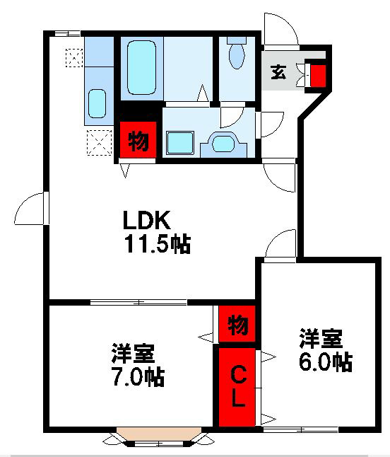 ブルック遠賀の間取り