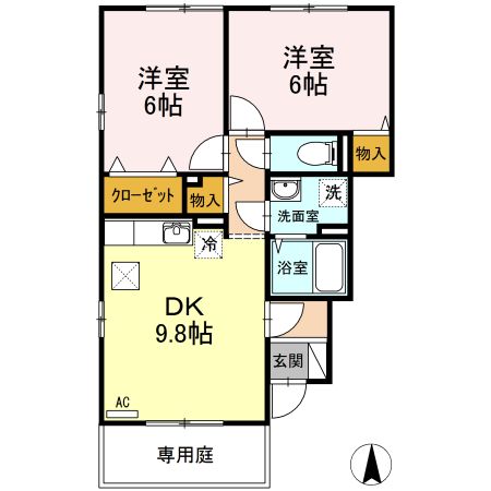 アランシア　A棟の間取り