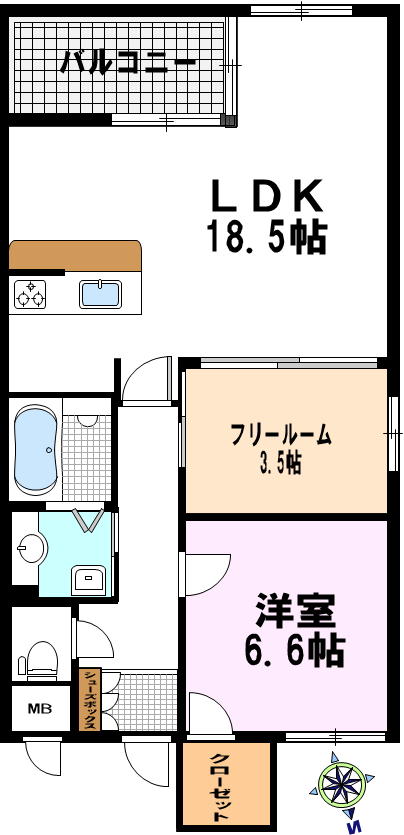 LAPAZ芦屋の間取り