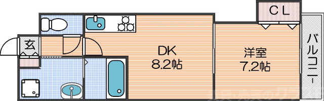 大阪市住吉区沢之町のアパートの間取り