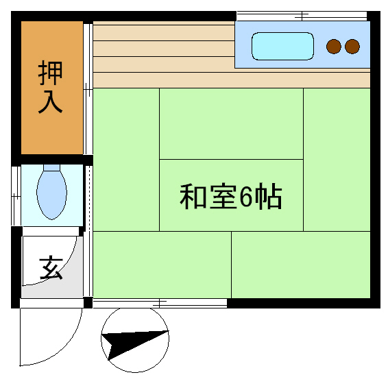 板橋区赤塚のアパートの間取り