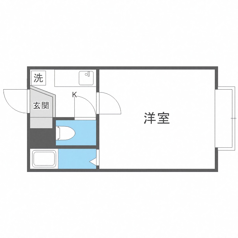 札幌市豊平区平岸三条のアパートの間取り