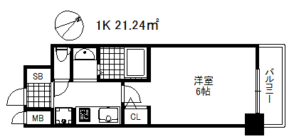 エステムコート神戸元町２ブリーズの間取り