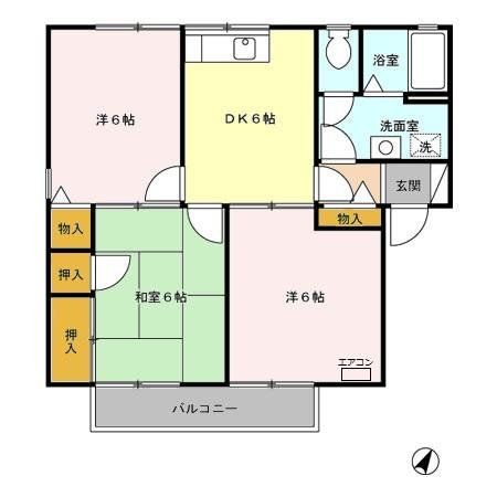 草加市柳島町のアパートの間取り