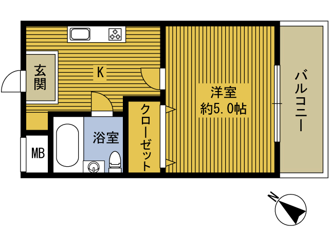 キャトルセゾン亀川の間取り