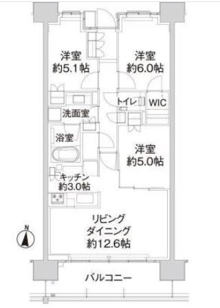 パークホームズ亀有ガーデンズコートの間取り