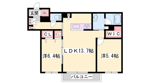 シャーメゾンジュプラントンの間取り