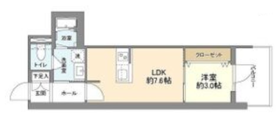 RJRプレシア南堀江の間取り