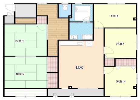 松原市別所のマンションの間取り