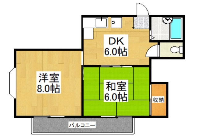 ファイン東百合2の間取り