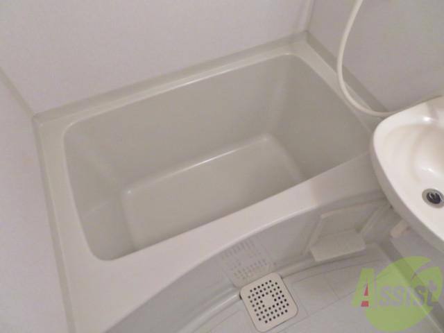 バス・シャワールーム　浴室はゆったりと浸かれるサイズ感になっています。