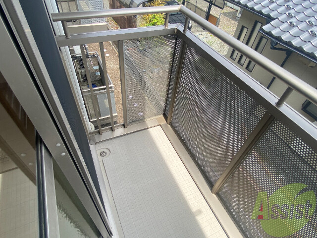 バルコニー　バルコニーで、洗濯物干しもバッチリです。