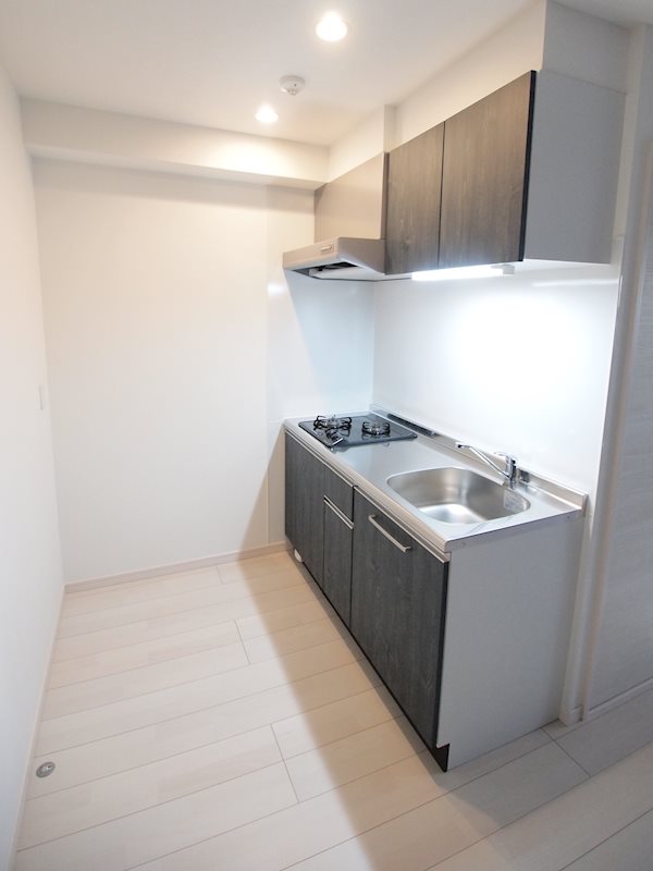 キッチン　２口コンロ。キッチンスペース充実。