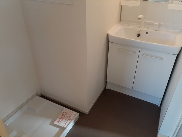 洗面設備　洗面所内に室内洗濯機置場がついてます！