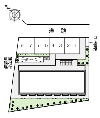 エントランス　駐車場配置図