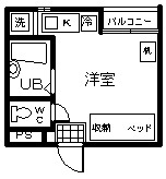 パンション仲町青春館の間取り写真
