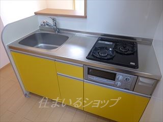 キッチン　２口ガスコンロ付き