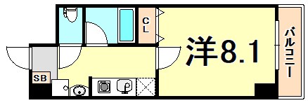 1K Mansion in Chuo-ku, Kobe, Hyogo — photo 2 of 3