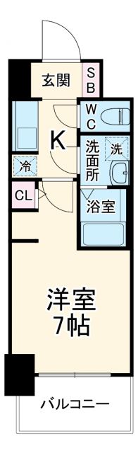 S-RESIDENCEドーム前千代崎の間取り写真