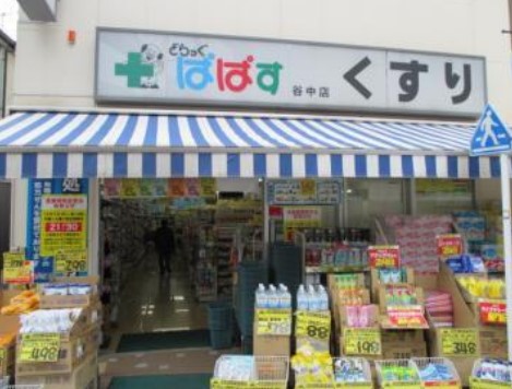 ドラックストア　どらっぐぱぱす谷中店（ドラッグストア）まで332m