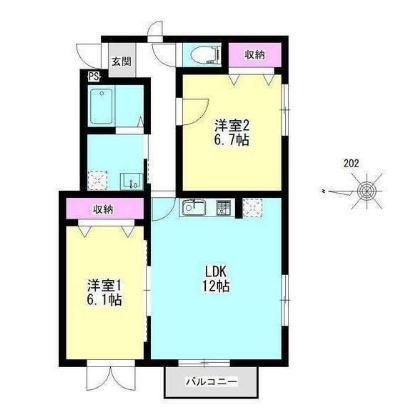 東急田園都市線 溝の口駅 バス乗車時間：20分 最寄りバス停で下車 徒歩5分 2階建 築21年の間取り写真