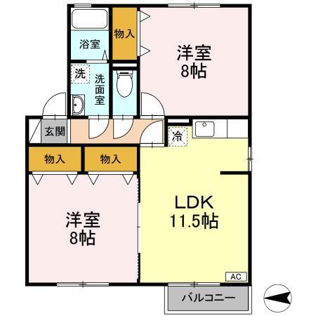 セジュールKMの間取り写真