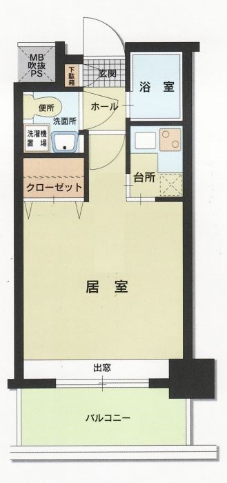 地下鉄七隈線 薬院大通駅 バス乗車時間：5分 最寄りバス停で下車 徒歩2分 15階建 築27年の間取り写真