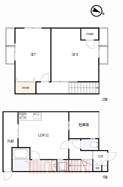魚住町錦が丘1丁目戸建の間取り写真
