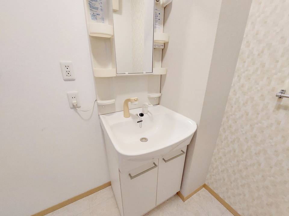洗面設備　シャワー付洗面化粧台