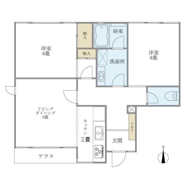 アールコート上野毛の間取り写真