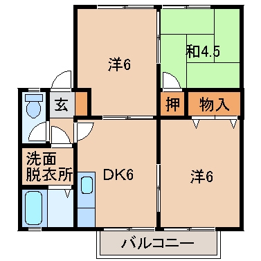 セジュールゆうの間取り