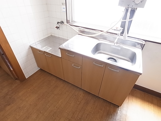 キッチン　ガスコンロ置型キッチン