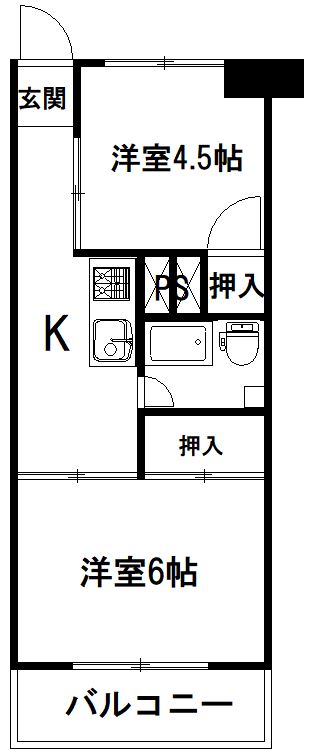 東京都板橋区高島平３（マンション）の賃貸物件の間取り