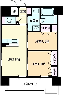 シャーメゾンステージ碧・湯田の間取り