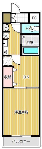 山形市馬見ケ崎のマンションの間取り