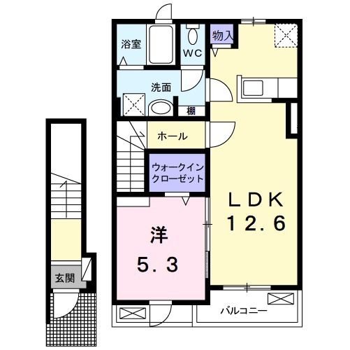 神栖市柳川のアパートの間取り