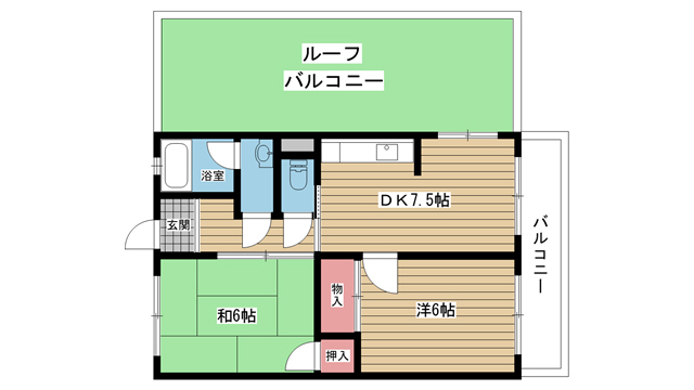 豊中市小曽根のマンションの間取り