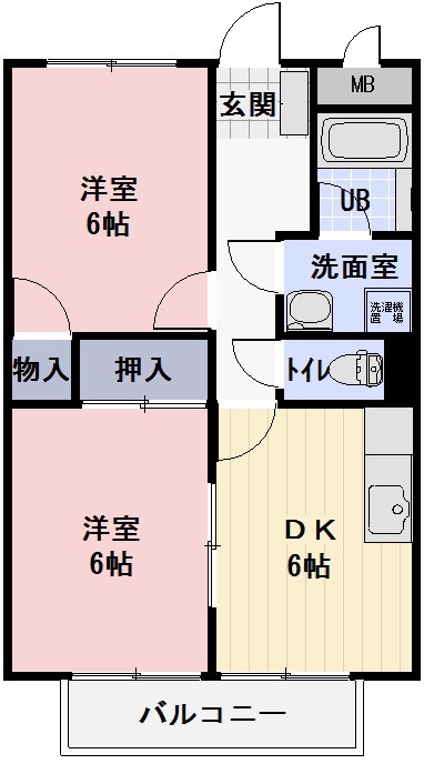 Ｓｕｒｐｌｕｓ六供Ａの間取り