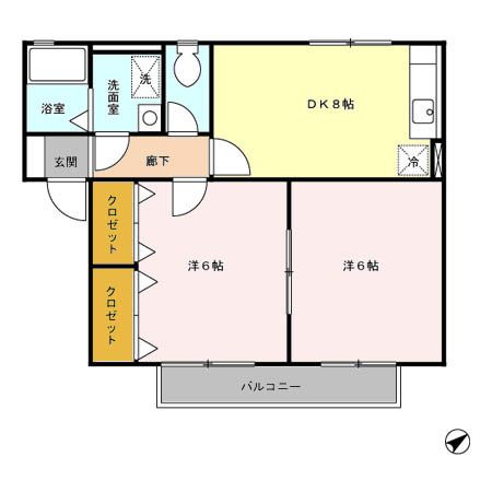 燕市東太田のアパートの間取り