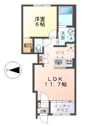 浅口市鴨方町鴨方のアパートの間取り