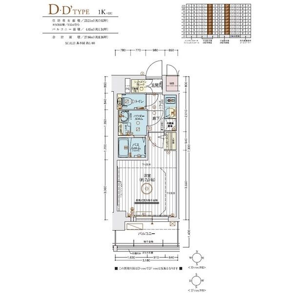 名古屋市中川区尾頭橋のマンションの間取り