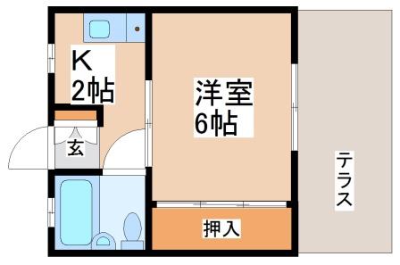 神戸市垂水区西舞子のアパートの間取り